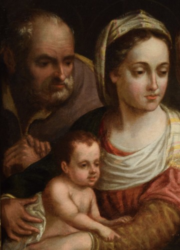 Renaissance - Holy Family - Italian school of the 16th century,  circle of G.B. Ramenghi, Bagnocavallo (Bologne, 1521-1601)